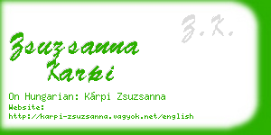 zsuzsanna karpi business card
